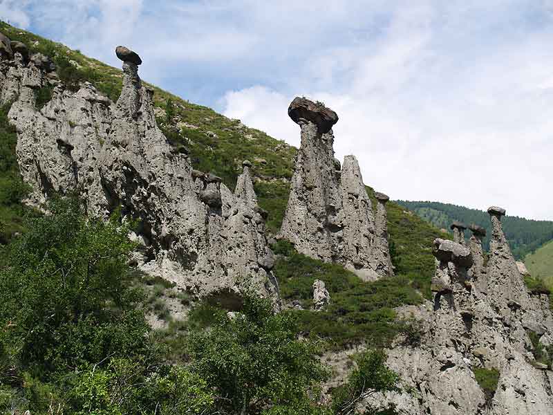 Каменные грибы в урочище Аккорум